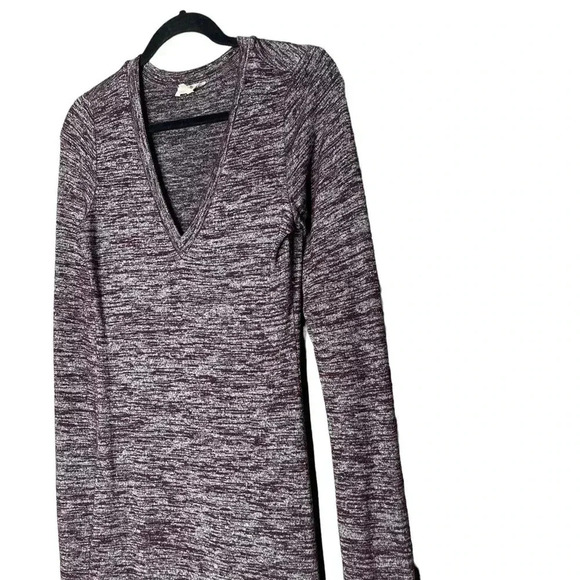 Wilfred Free Lisiere Marled Brown Bodycon  Long Sleeve Midi Dress Size Small - Picture 4 of 7